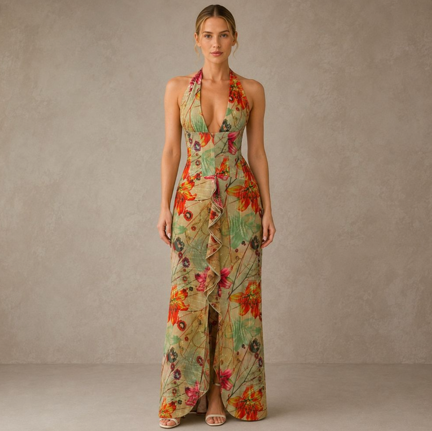 Elegant Halter Neck Women's Dress