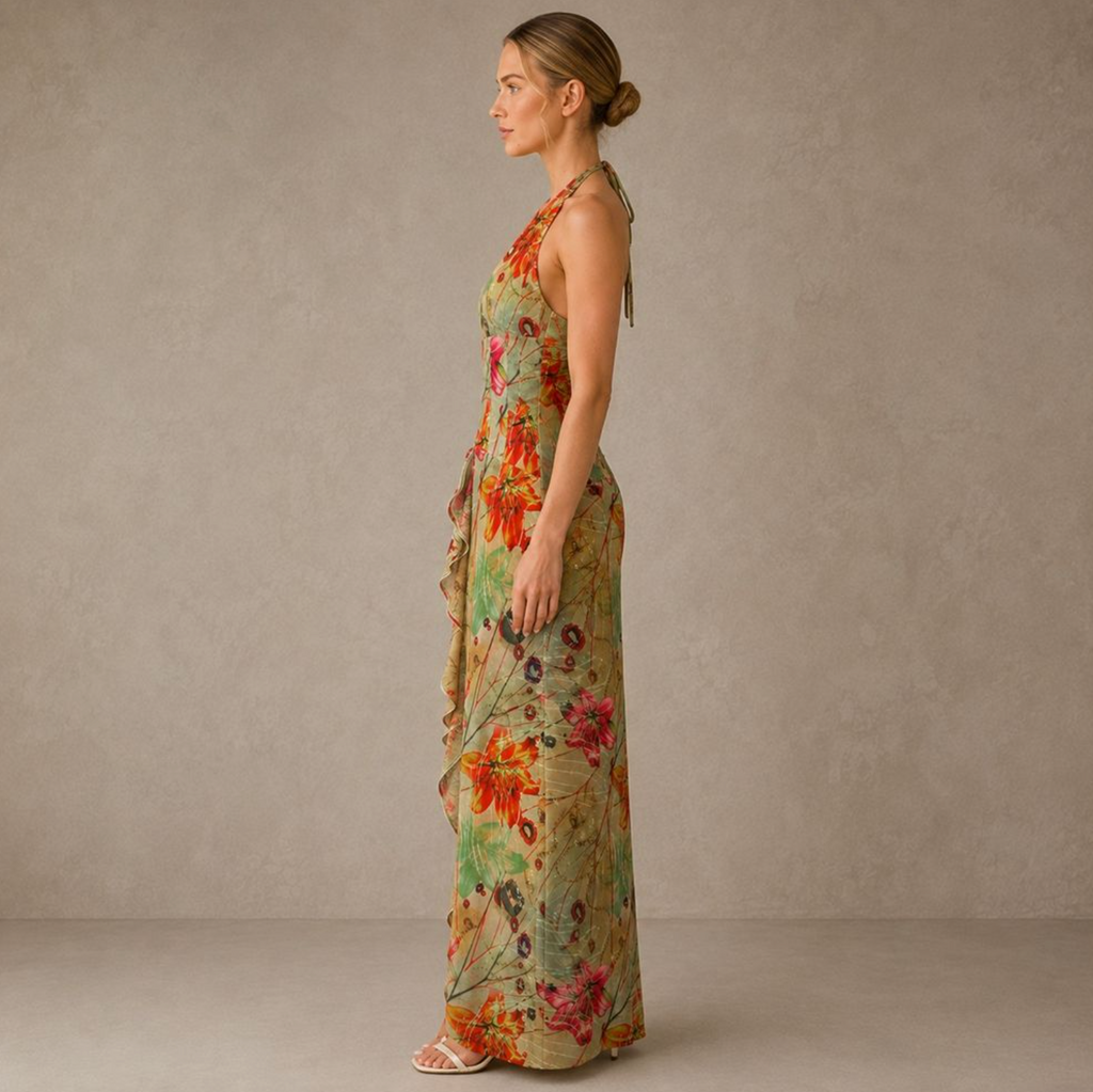 Elegant Halter Neck Women's Dress
