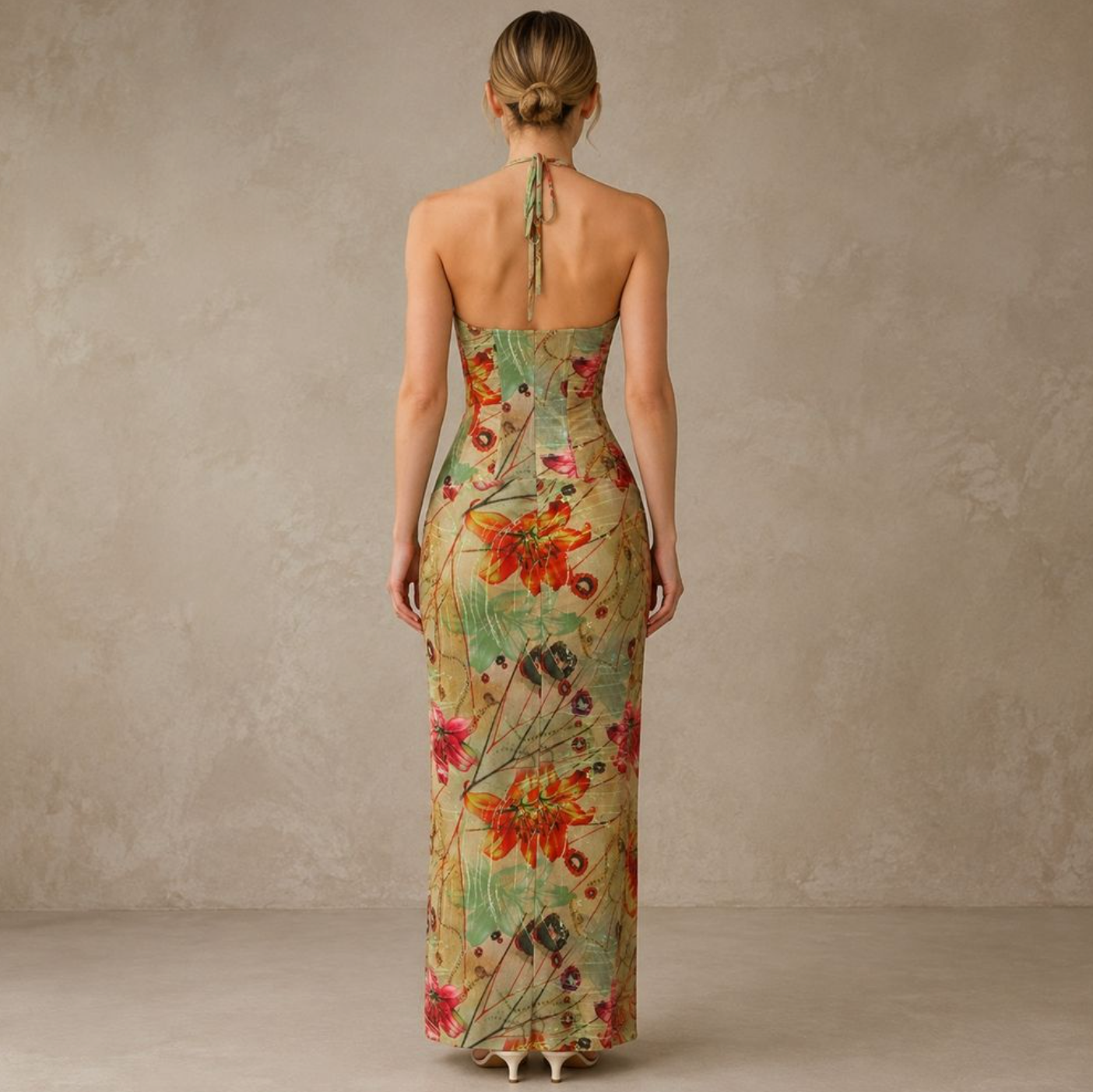 Elegant Halter Neck Women's Dress