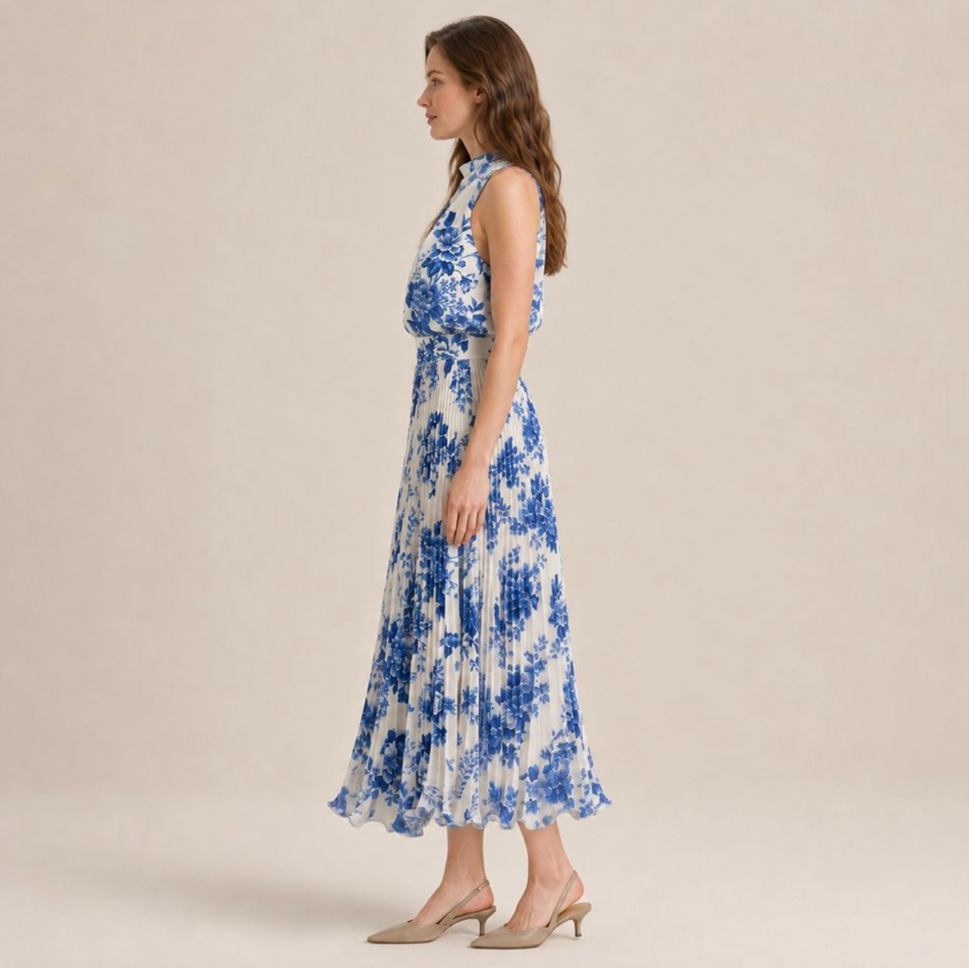 Floral Halter Chiffon Summer Dress